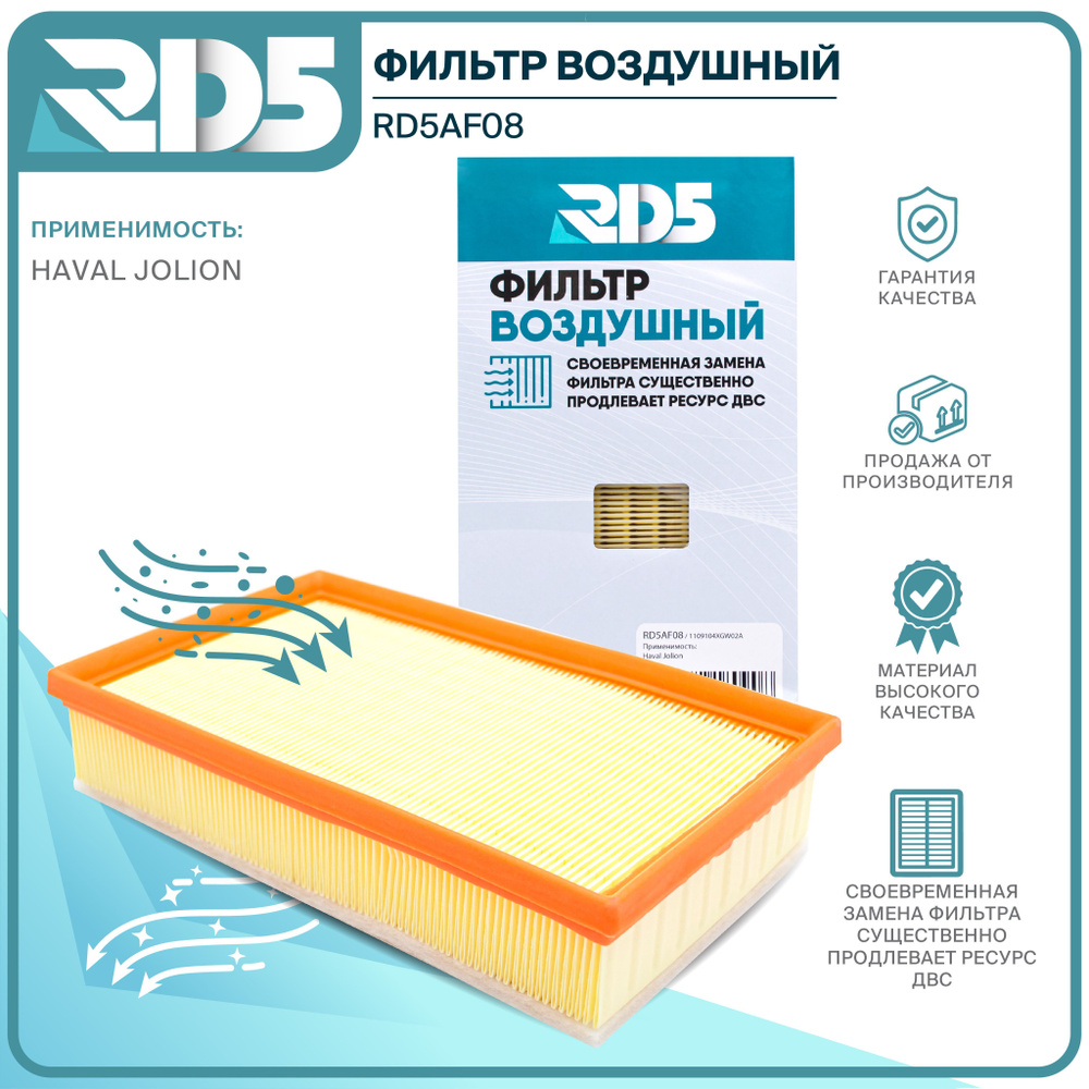 Фильтр воздушный RD5 Фильтр воздушный 8 - купить по выгодным ценам в  интернет-магазине OZON (895113067)