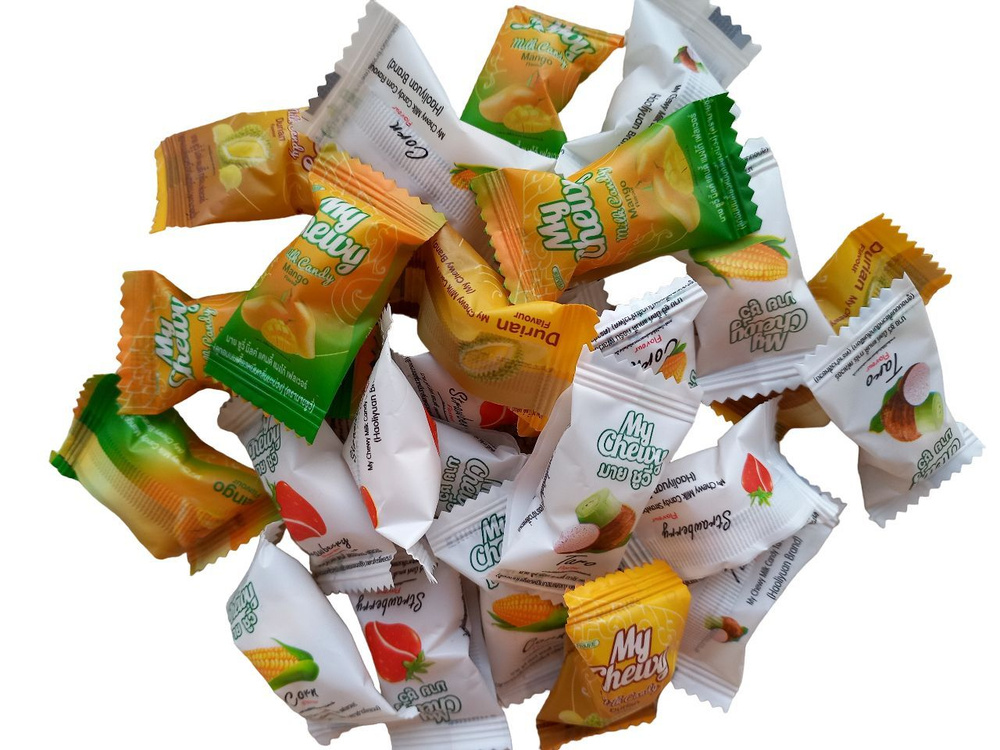 Мини набор тайских конфет Жевательные молочные "My Chewy" milk candy / Ассорти тайские сладости 100 гр. #1