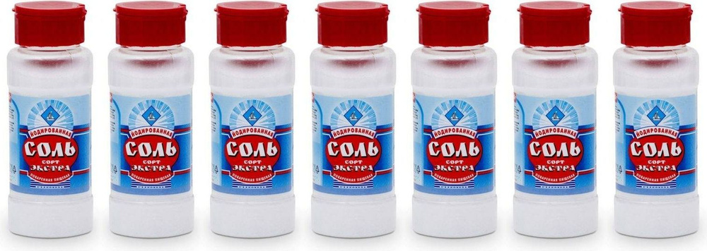 Соль поваренная ТДС пищевая йодированная, комплект: 7 упаковок по 180 г  #1