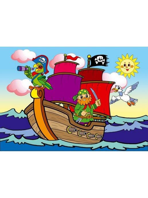 Пазлы. Пиратский корабль. 24 элемента - купить с доставкой по выгодным ...