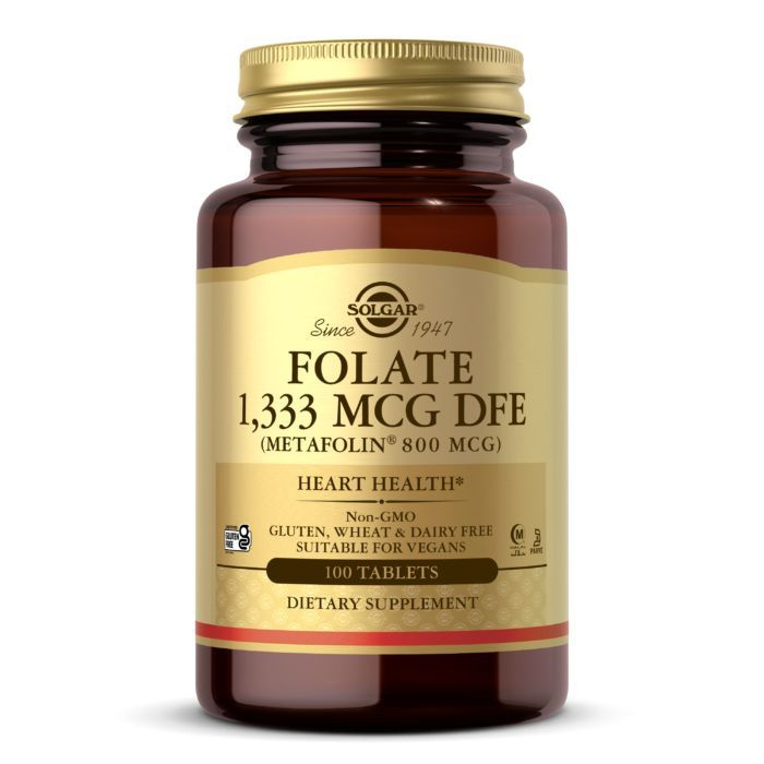 Solgar Folate 800 mcg - Метафолин 100 таблеток - купить с доставкой по ...