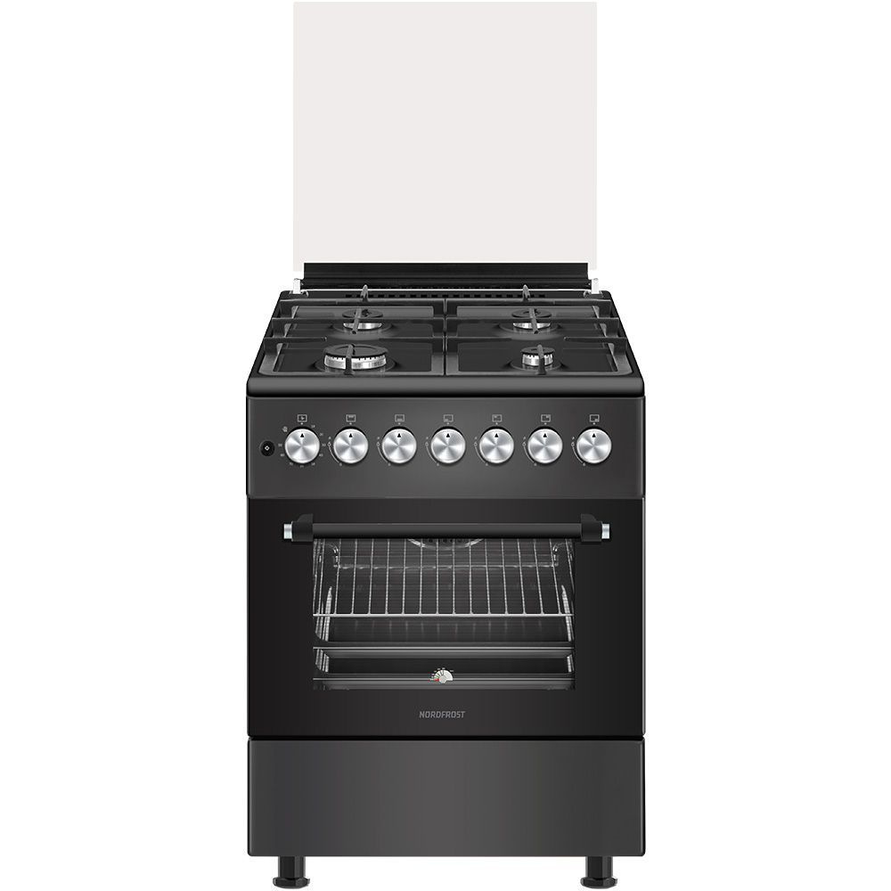 Газовая плита NORDFROST GG 6064 Gd, 63 литров, авторозжиг, газ-контроль ...