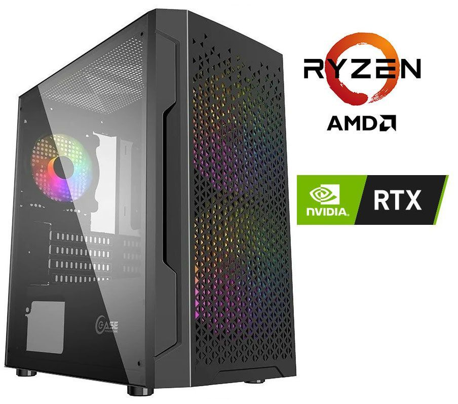 AMD Системный блок Игровой компьютер 10 (AMD Ryzen 5 5600X, RAM 16 ГБ, SSD 512 ГБ, NVIDIA GeForce RTX #1