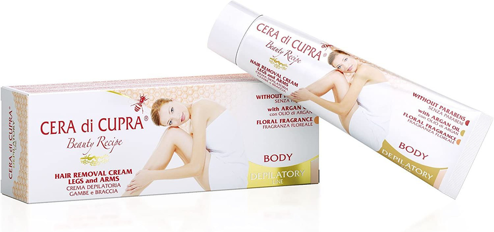 Cera di Cupra Hair Removal Cream Legs & Arms Крем для депиляции ног и рук с аргановым маслом и цветочным #1