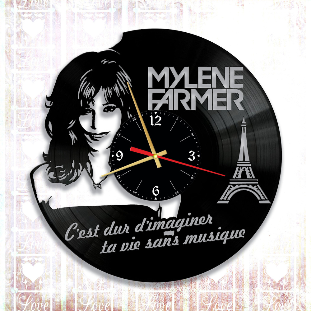 Настенные часы "Mylene Farmer, Милен Фармер", 30 см #1