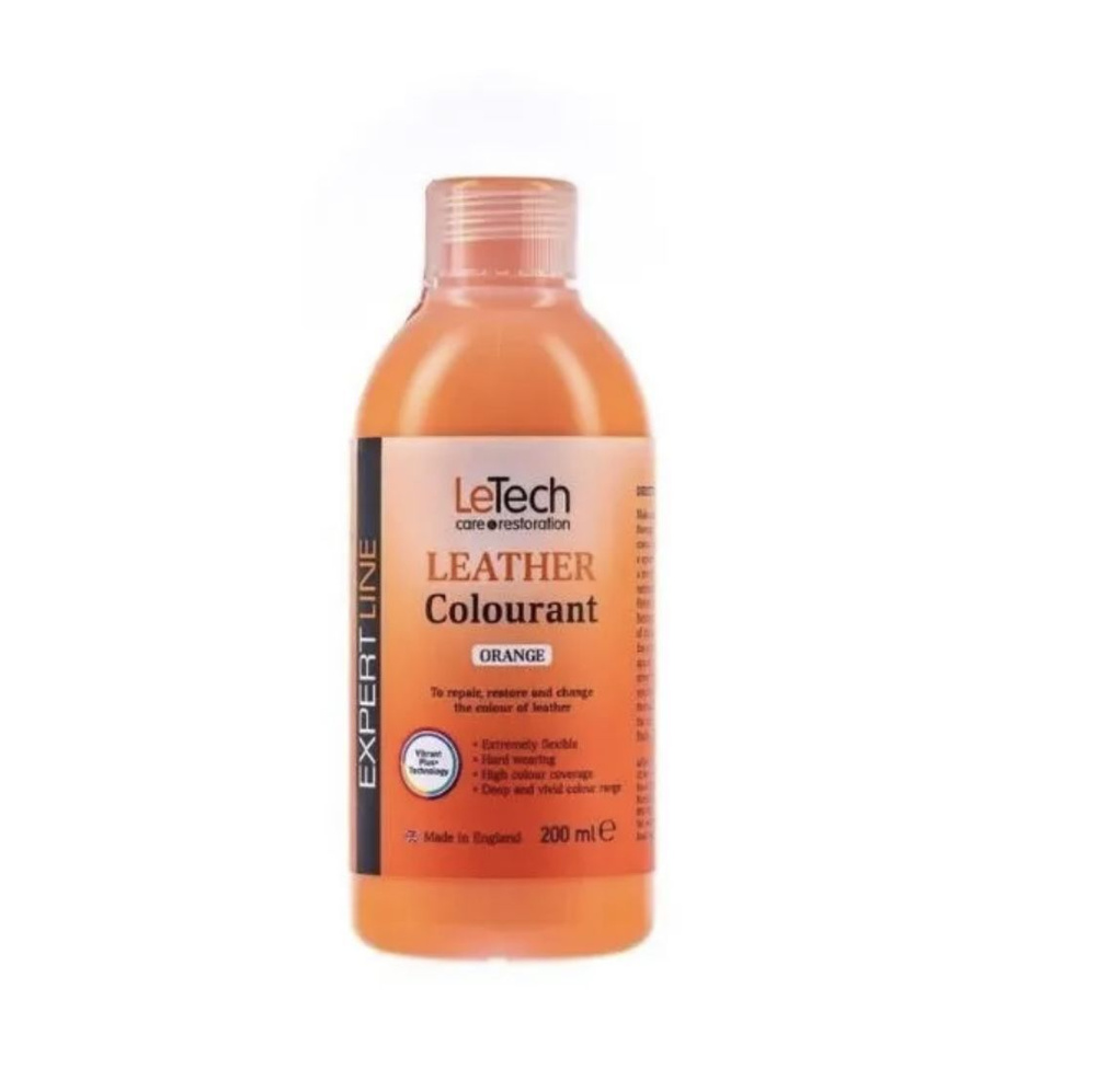 Краска для кожи, оранжевый, LeTech (Leather Colourant)  Orange 200 ml #1