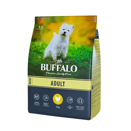 MR.BUFFALO ADULT MINI 2 кг сухой корм для собак мелких пород курица 3 шт  #1