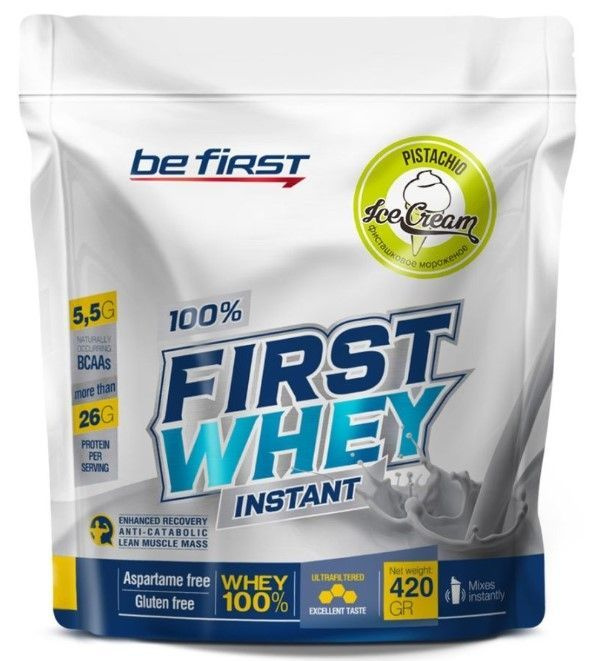 Сывороточный протеин (Фисташковое мороженое) Be First First Whey Instant 420 гр  #1