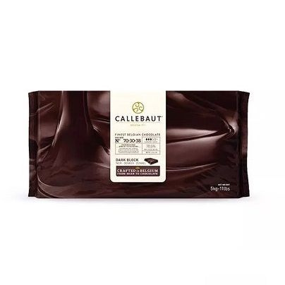 Горький (темный) кошерный шоколад Parve Callebaut 70,5% какао, блок, 5 кг (70-30-38NV-132)  #1