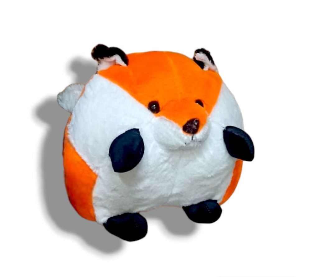 Мягкая игрушка Лиса круглая оранжевая 40 см - купить с доставкой по  выгодным ценам в интернет-магазине OZON (966715862)