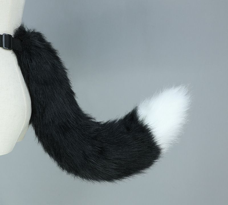 Лисий хвост, Черно-белый, для косплея, вечеринок, карнавалов - купить ...