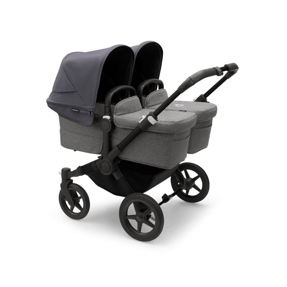 Коляска для двойни Bugaboo Donkey 5 Twin Black/ Grey melange/ Stormy Blue #1