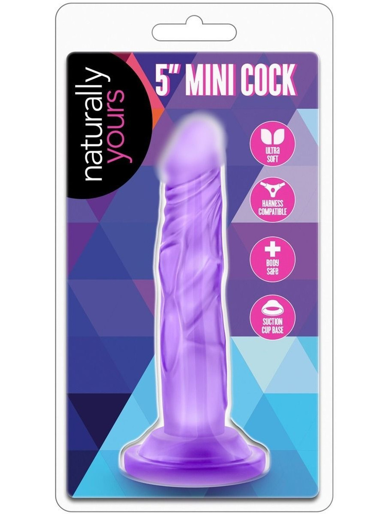 Blush Novelties Фаллоимитатор реалистичный, небольшой размер NATURALLY YOURS 5INCH MINI COCK PURPLE  #1