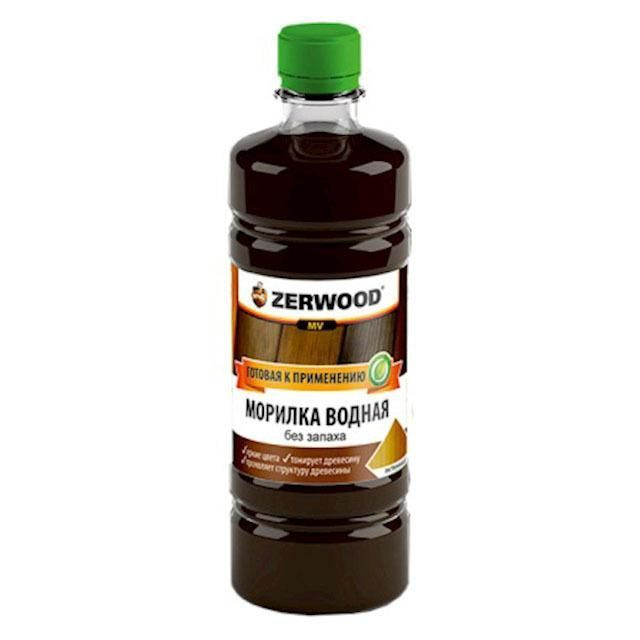 Морилка водная ZERWOOD палисандр 0,5л бутылка #1