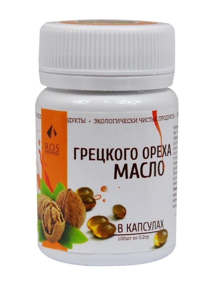 Масло грецкого ореха 100 капс., Рось - купить с доставкой по выгодным ...