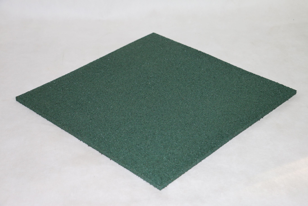 Резиновая плитка 500х500х20 мм, зеленая #1