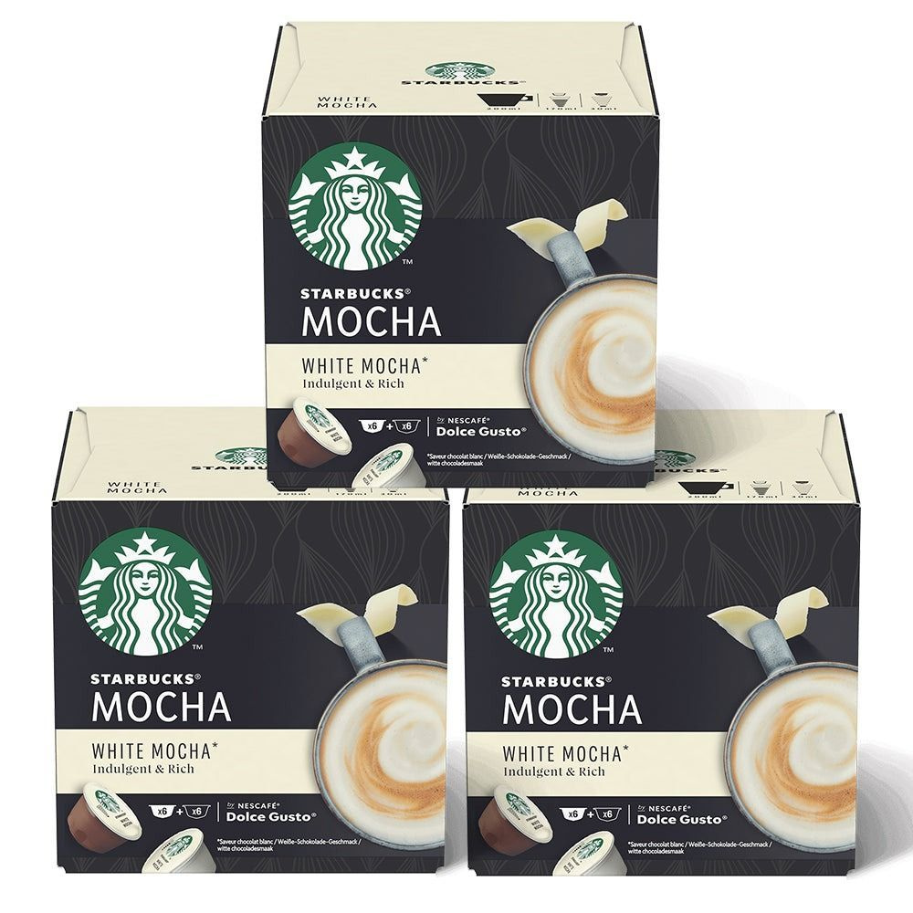 Кофе в капсулах Starbucks Dolce Gusto White Mocha, 3 упаковки x 12 шт #1