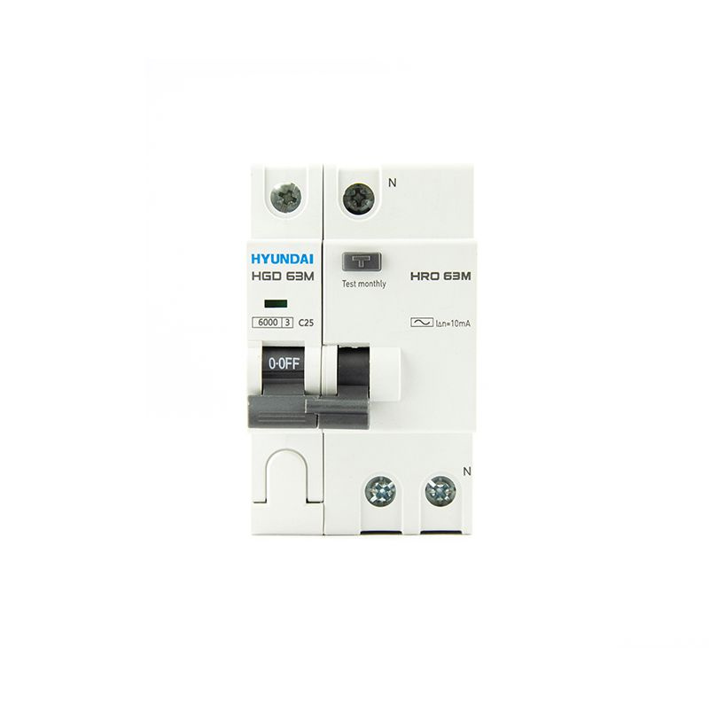 Дифференциальный автоматический выключатель HD Hyundai Electric HRO63M 1NG2C0000C 00025G 1 полюс + нейтр., #1