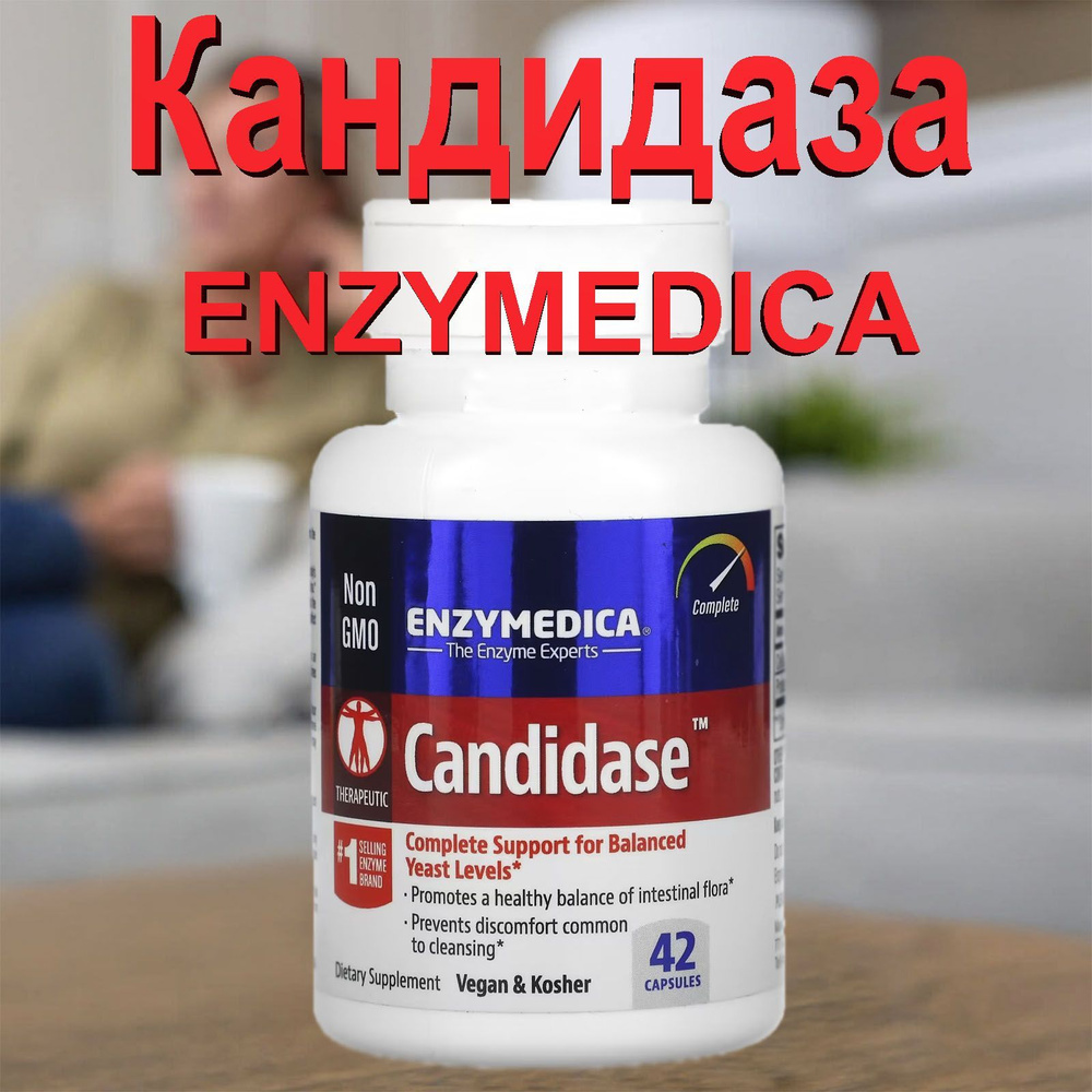 Enzymedica Ферменты Энзимы Candidase Кандидаза 42 капсулы премиум ...