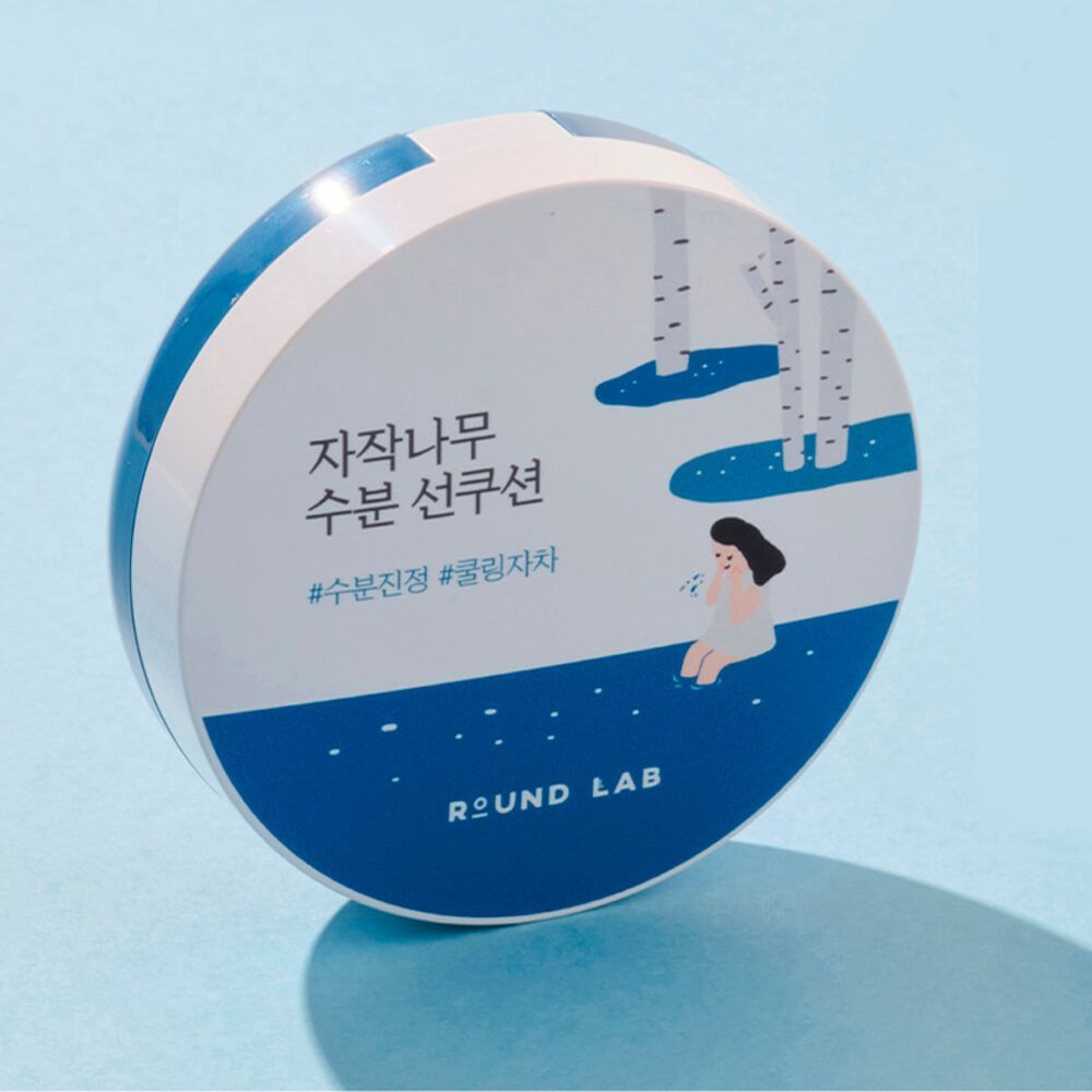 Солнцезащитный кушон с берёзовым соком Round Lab Birch Juice Moisturizing Sun Cushion SPF50  #1