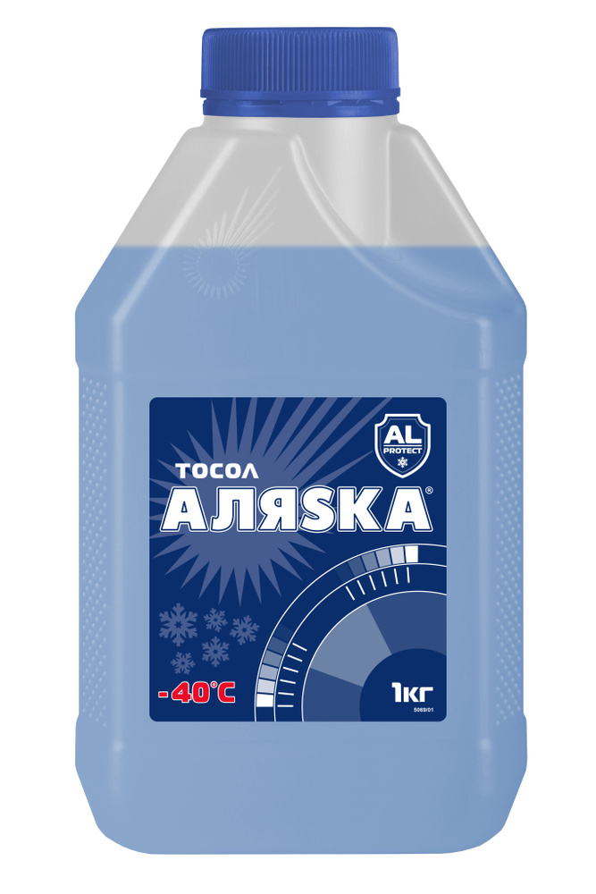 Тосол Аляска -40 G11 синий 1кг. (прозрачная канистра) #1