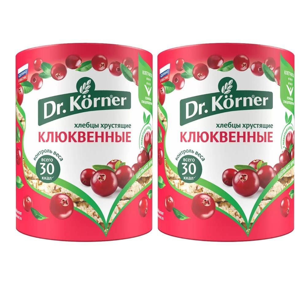 Хлебцы Dr.Korner злаковый коктейль клюквенный 100г - 2шт #1