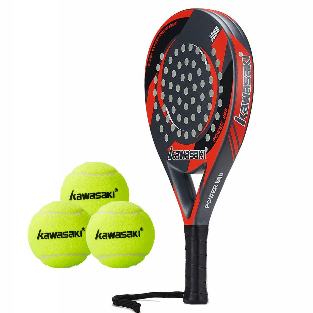 Брендовая теннисная ракетка Kawasaki Padel из углеродного волокна ...