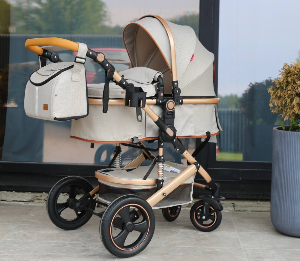 Коляска 2в1 трансформер INING BABY для новорожденных и детей до 3 лет С ...