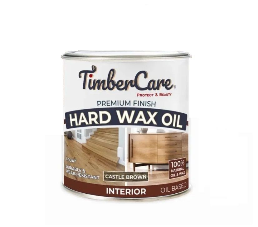Защитное масло с твердым воском TimberCare Hard Wax Oil, темно-коричневый/ Castel Brown, 0,75л  #1