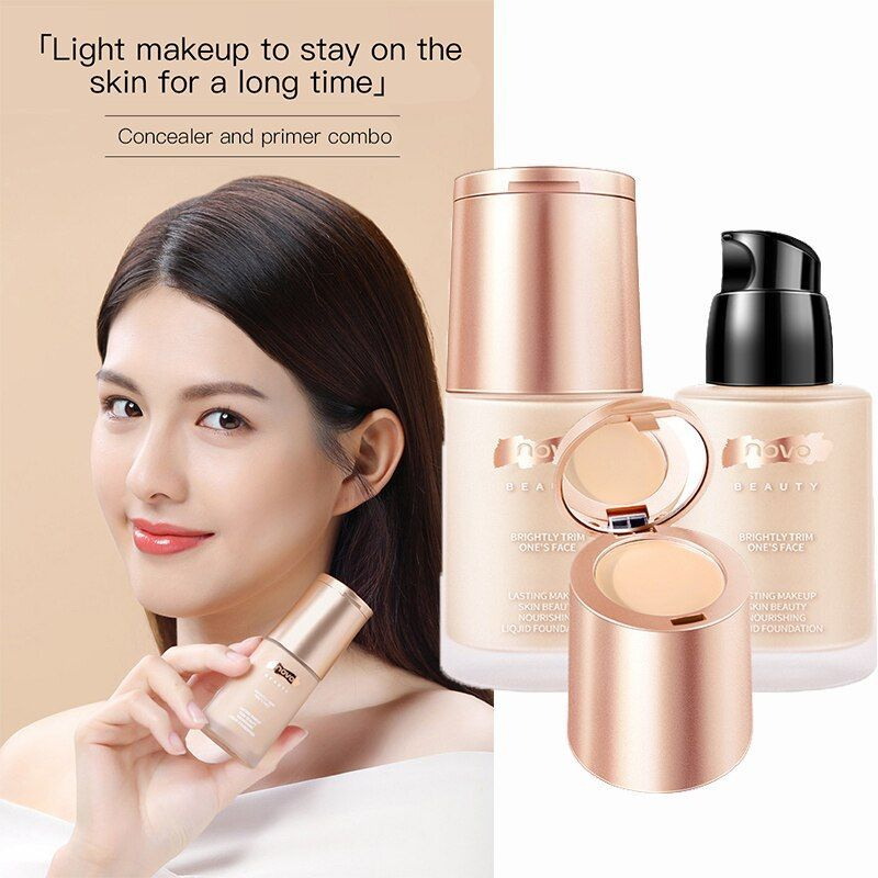 Тональная основа для лица Novo Liquid Foundation 2 в 1- Tone #01 ...