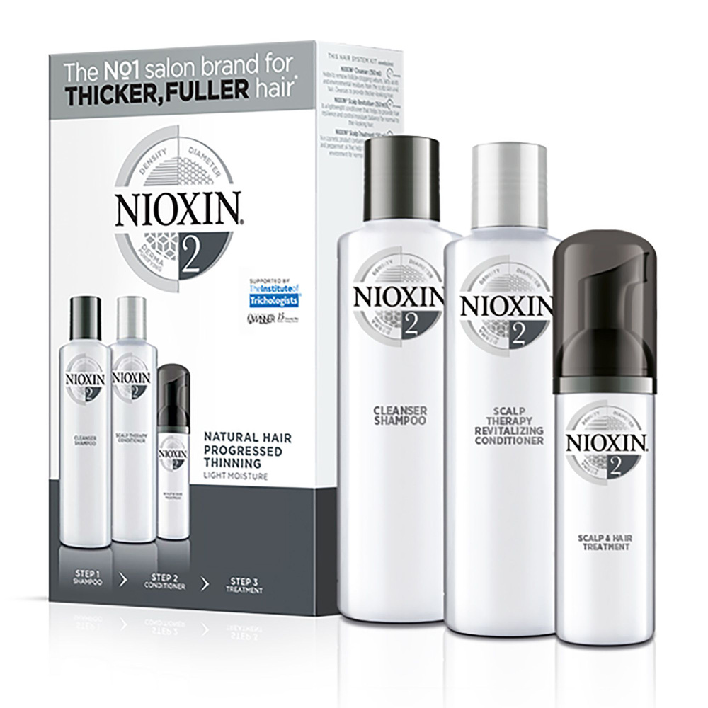 NIOXIN Набор для ухода за волосами, заметно редеющими (шампунь 150 мл -кондиционер 150 мл- маска 40мл ) Система 2 - купить с доставкой по выгодным ценам в интернет-магазине OZON (1091282229)