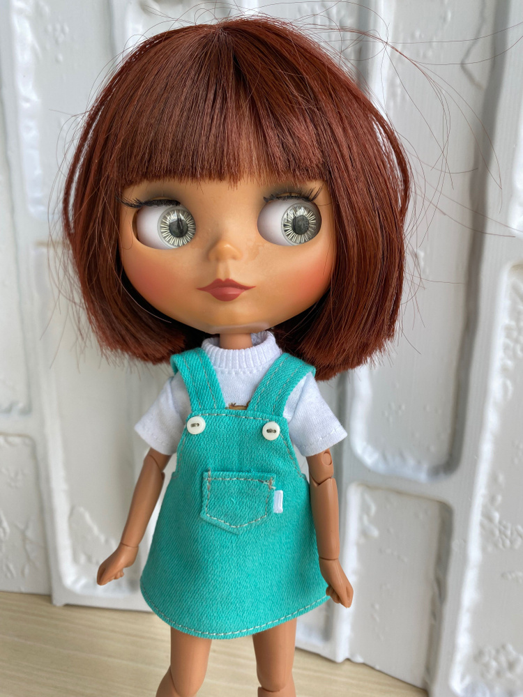 Джинсовый сарафан на куклу Блайз, Blythe, 30 см - купить с доставкой повыгодным ценам в интернет-магазине OZON (1097314574)