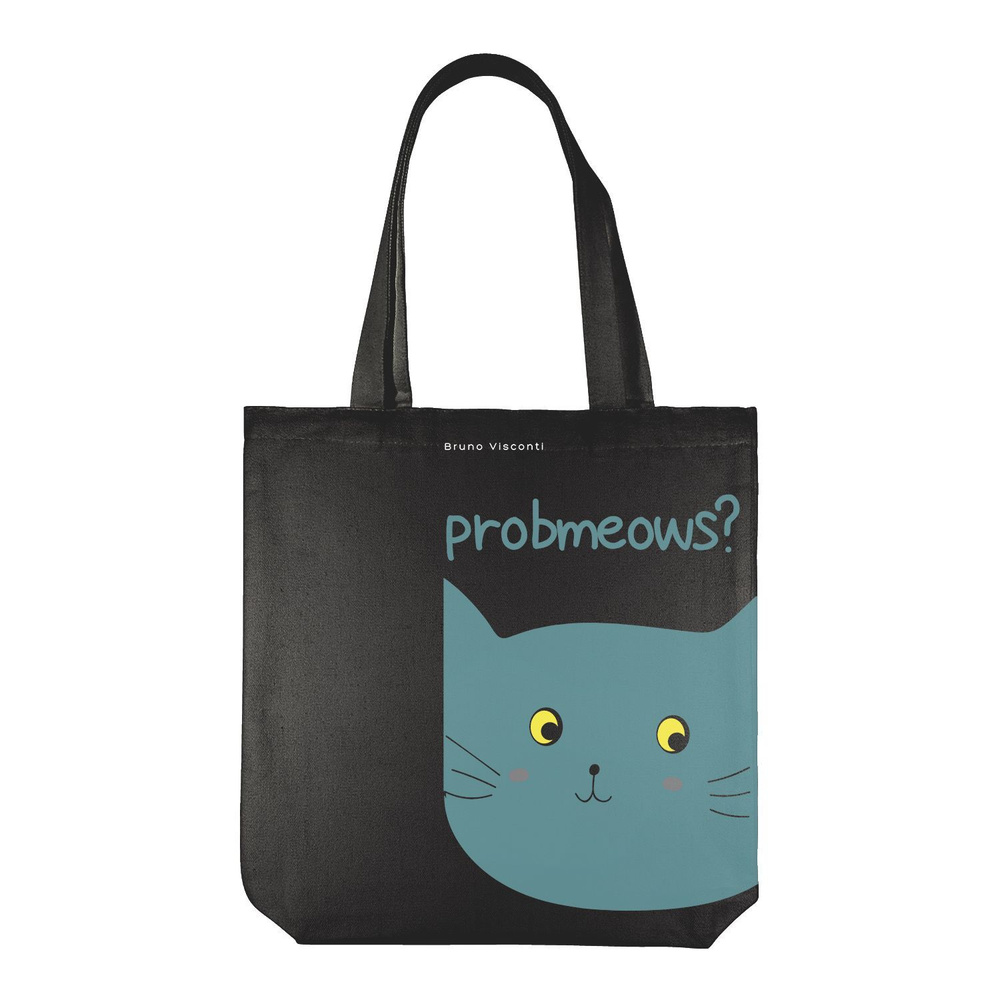 Сумка - шоппер Bruno Visconti BLACK "PROBMEOWS" 34х36 см Арт. 16-004-02/32 #1