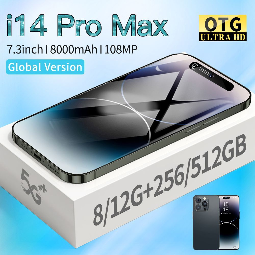 Смартфон Phone 14 Pro Max 4G/5G,7.3 дюйм смартфоны Две SIM-карты - купить  по выгодной цене в интернет-магазине OZON (1059783376)