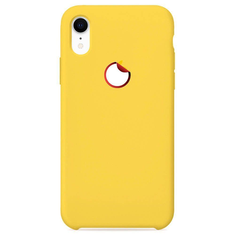 Силиконовый чехол для смартфона Silicone Case на iPhone Xr / Айфон Xr с  логотипом, желтый - купить с доставкой по выгодным ценам в  интернет-магазине OZON (325839382)