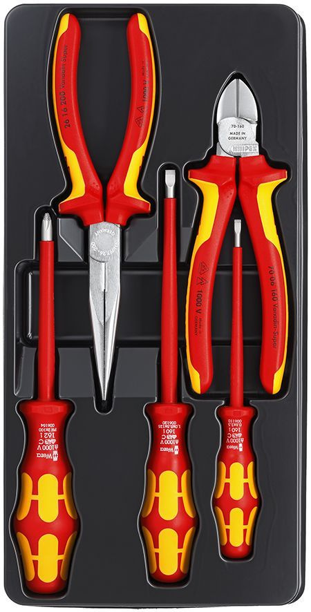 Набор ШГИ KNIPEX VDE в ложементе, 5 пр., KN-2616200, KN-7006160, отвёртки WERA SL3.5/5.5, PH2 KN-002013 #1