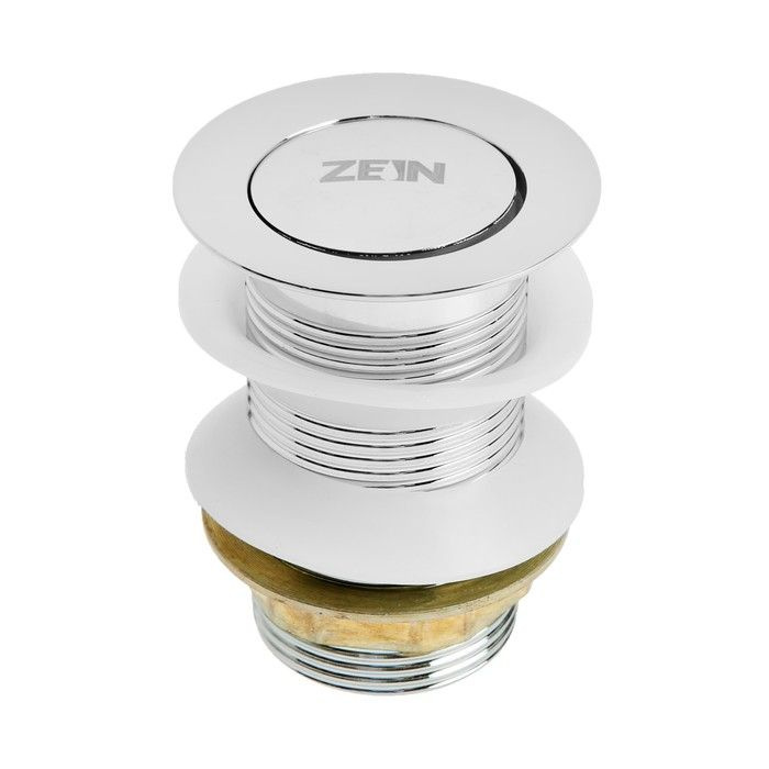 Донный клапан ZEIN B1, 1 1/4", маленькая кнопка, для раковины, хром  #1