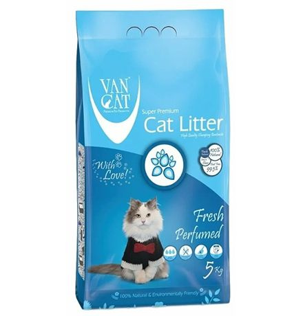 Van Cat Fresh / Комкующийся наполнитель Ван Кэт для кошачьих туалетов Без пыли с ароматом Весенней свежести, #1