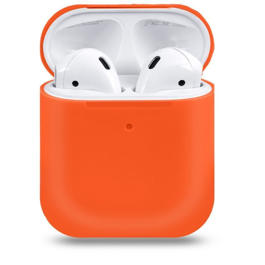 Чехол для наушников AirPods 1/2, оранжевый #1