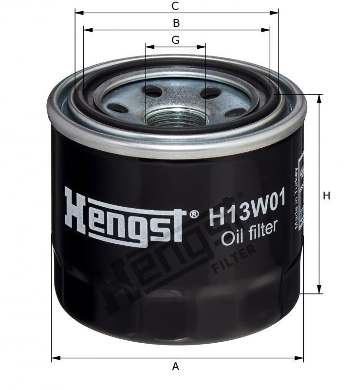 Фильтр масляный Hengst H13W01 - купить по выгодным ценам в интернет ...