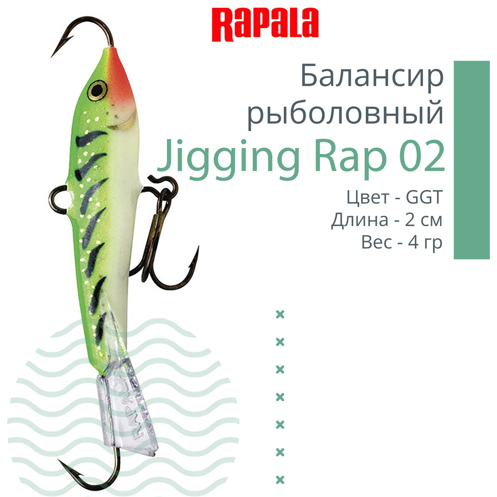 Балансир для зимней рыбалки Rapala Jigging Rap 02 /GGT #1