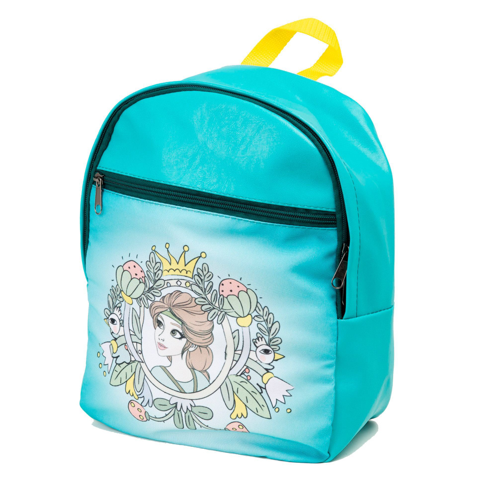 Рюкзак детский для девочек, дошкольный, Царевна бирюзовый 28 см, ранец ...