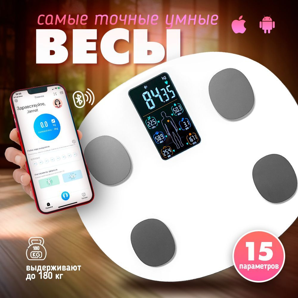 Напольные весы CF580BLE, белый купить по низкой цене с доставкой в  интернет-магазине OZON (1156435803)