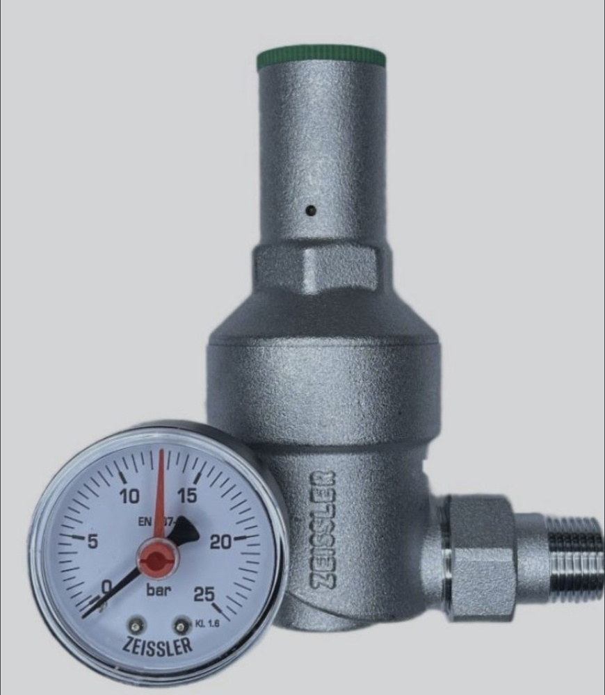 Редуктор давления воды в системе водоснабжения, с манометром 1/2 ...
