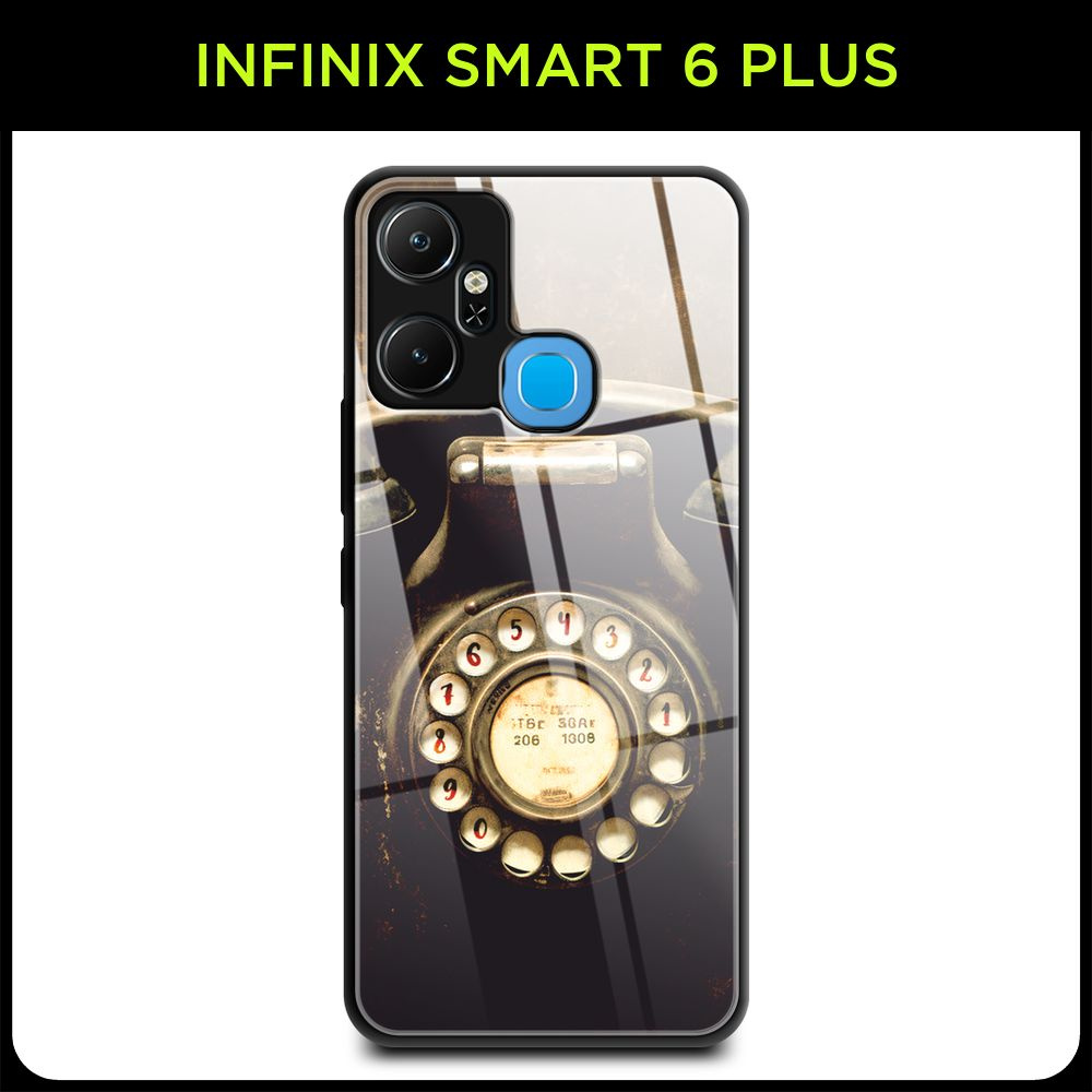 Стеклянный чехол на Infinix Smart 6 Plus / Инфиникс Смарт 6 Плюс с принтом  