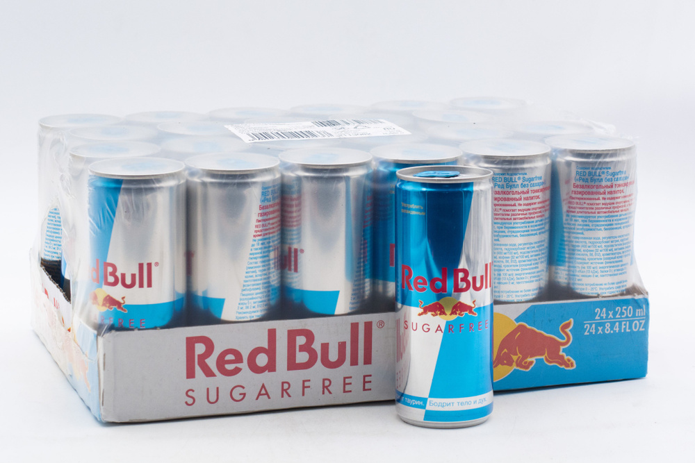 Напиток энергетический Ред Булл без сахара 250 мл / Red Bull Sugarfree 250 ml Упаковка 24шт.  #1