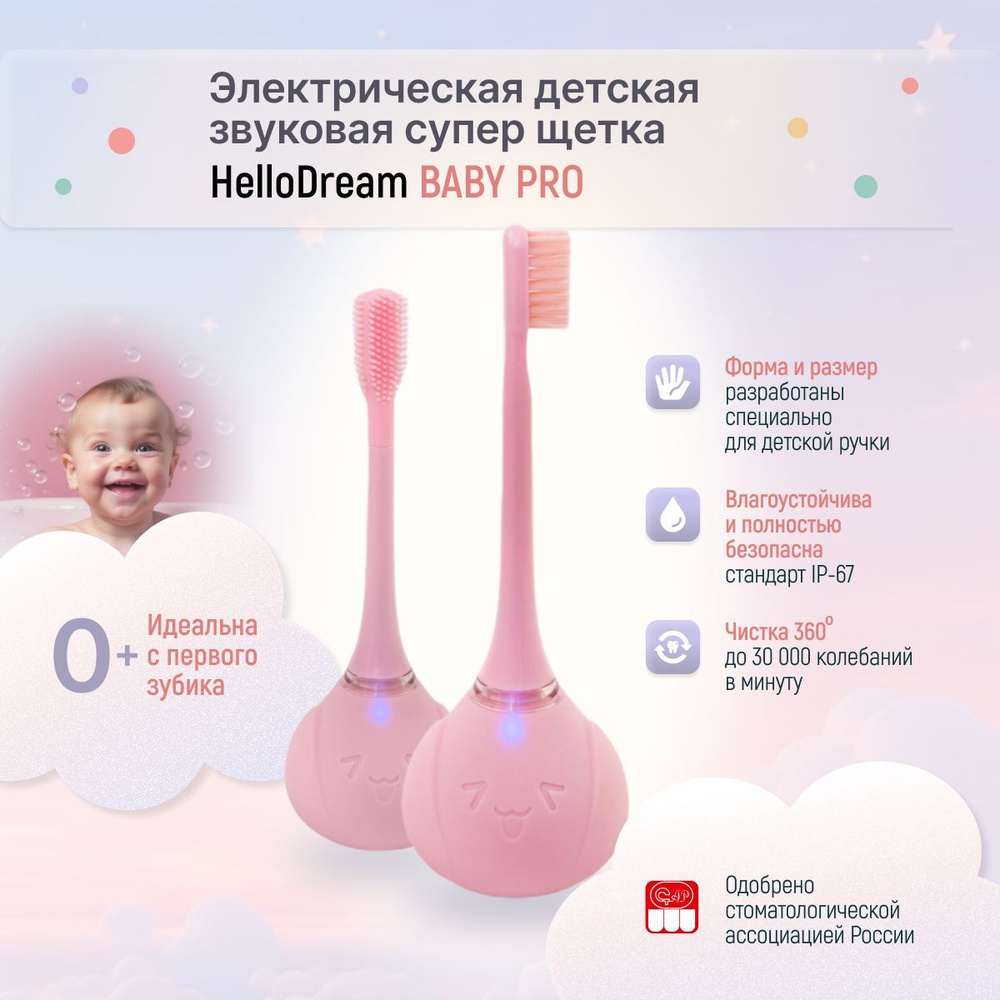 Электрическая зубная щетка HelloDream Q-08 - купить по выгодной цене в  интернет-магазине OZON (567656259)