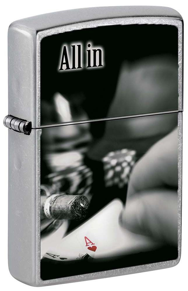 Зажигалка бензиновая ZIPPO 207 ALL IN ALL серебристая кремниевая  #1