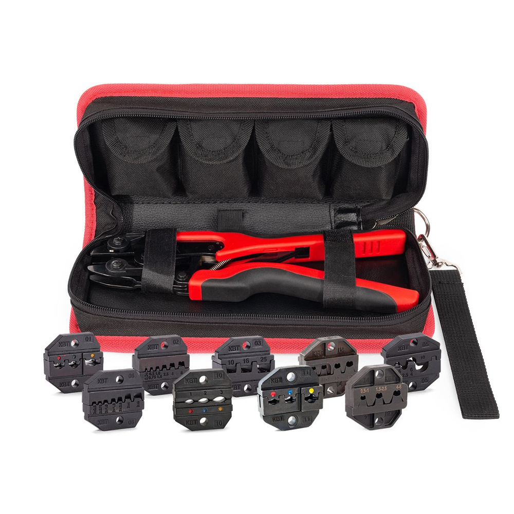 Пресс-клещи СТВ+9 в прочной тканевой сумке с набором номерных матриц ...