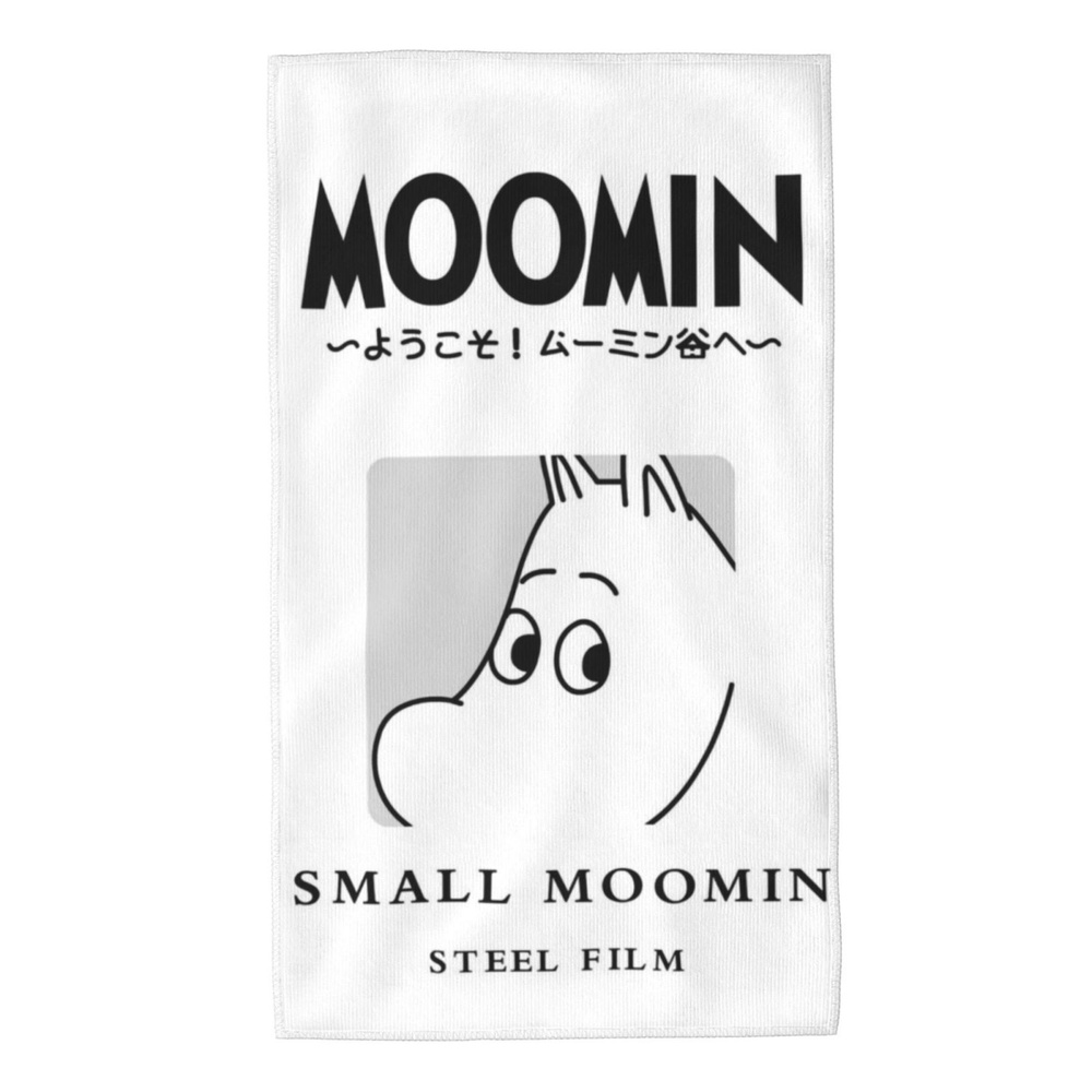 Moomin Полотенце для лица, рук Moomin, Микроволокно, 40x70 см, бордовый, 1 шт.  #1